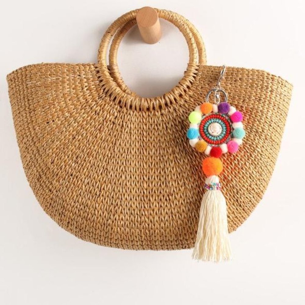 Candy Colorful Pompons Bohemia Tassel